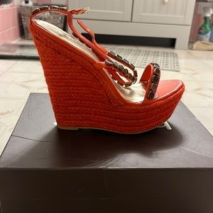 Burnt Orange wedges NEVER BEEN WORN SIZE 10